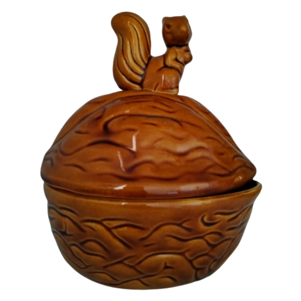 Squirrel Vintage Cookie Jar / Lidded Container